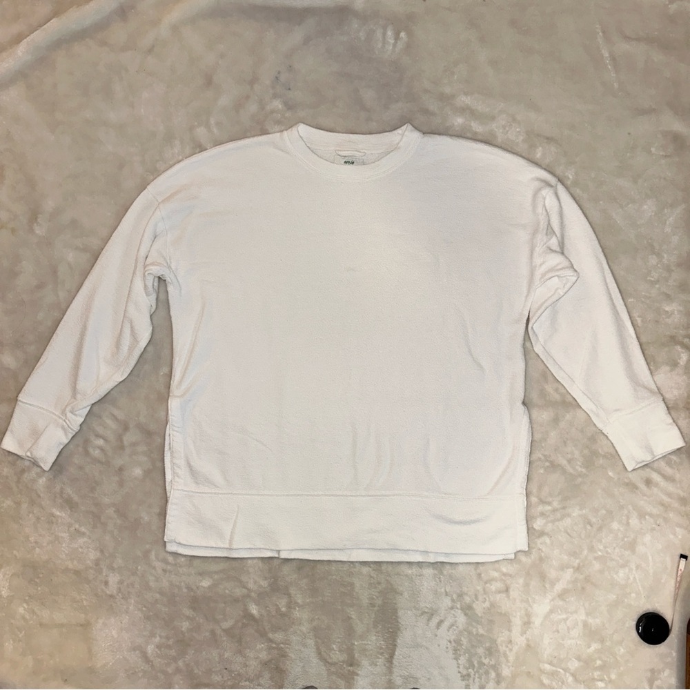 aerie White Crewneck Sweatshirt